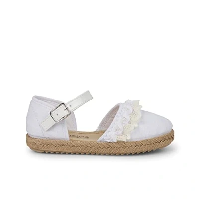 Imagen de Pisamonas Alpargatas para niños, Talla: 24, Blanco Zapatos