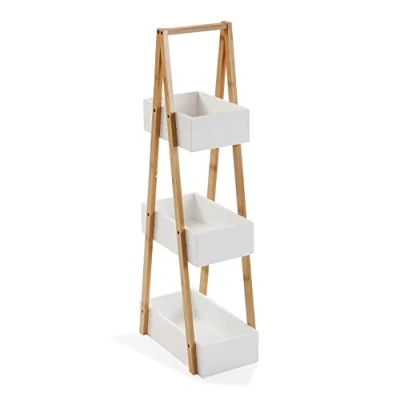 Imagen de Versa Estantería de baño con 3 baldas para organizar, Bambú, 81 x 18 30 cm (21810036)