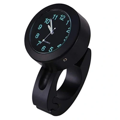 Imagen de Keenso Reloj del Manillar de la Motocicleta, 7/8 &quot;1&quot; a Prueba Agua Universal para mayoría Motocicleta