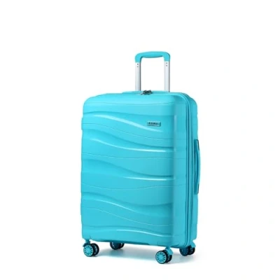 Imagen de Kono Maleta de Cabina, Equipaje Mano, Viaje Grande Ligera Portátil con Cerradura TSA, Resistente 75x52x30cm,105L(Azul Pálido)