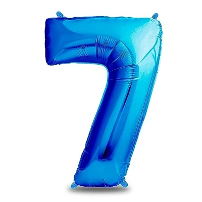 Imagen de envami® Globos de Cumpleãnos 7 Azul I 101 CM Globo Años Numero Decoracion Cumpleaños Niños Numeros Gigantes Para Fiestas Vuelan con Helio
