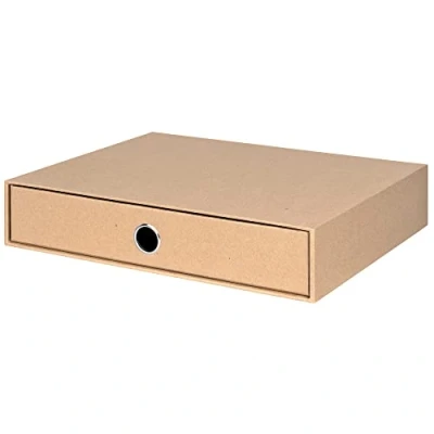 Imagen de Rössler Papier 1524452620 S.O.H.O. Caja de cajones para DIN A4, con agujero agarre, Kraft, 343 x 250 65 mm, 1 unidad