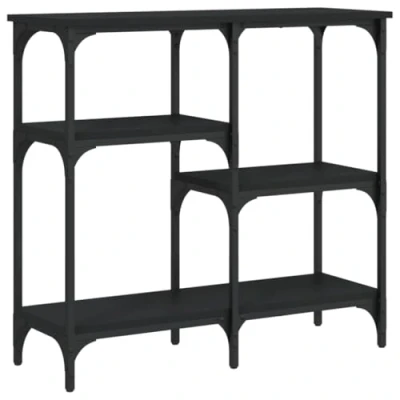 Imagen de vidaXL Mesa Consola Madera de ingeniería Negra 80x29x75 cm