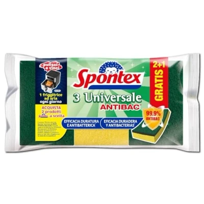 Imagen de Spontex Estropajo fibra con esponja Universale Pack 2+1 Gratis