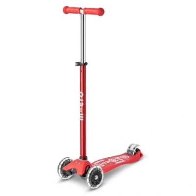 Imagen de Micro® Maxi Deluxe LED Patinete 3 Ruedas Niños con Luces Sistema de Giro por inclinación Altura Regulable 5 12 Años y Niñas