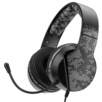 Imagen de NITHO Janus Auriculares Gaming Estéreo Diseño Exclusivo con Almohadillas de Doble Capa, Compatibles PS4/PS5/Xbox One/Xbox Series X/S Consolas y PC/Móviles/Tabletas (Camuflaje)