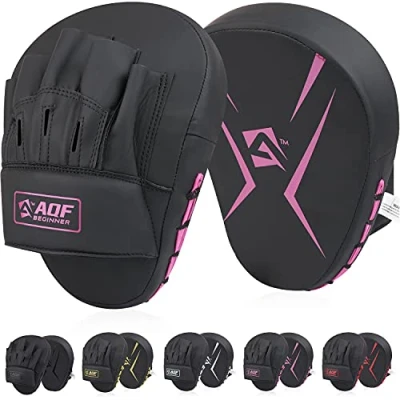 Imagen de AQF Manoplas Boxeo, Almohadillas De Paos Boxing Mitones, Muay Thai Rex Cuero Curvo Guantes Enfoque, Focus Pads para MMA &amp; Karate Patas Oso