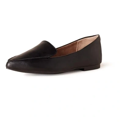 Imagen de Amazon Essentials Mocasín Plano Mujer, Negro Cuero de Imitación, 36.5 EU