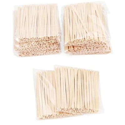 Imagen de JAPCHET 1000 varillas de cera para cejas, pequeñas espátulas cera, mini madera depilación depresores lengua