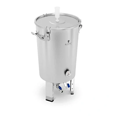 Imagen de Royal Catering Fermentador Cónico para Cerveza RCBM 44CF (Grifo con válvula, 2 Asas de Transporte, Termómetro: C y F, 30 L)