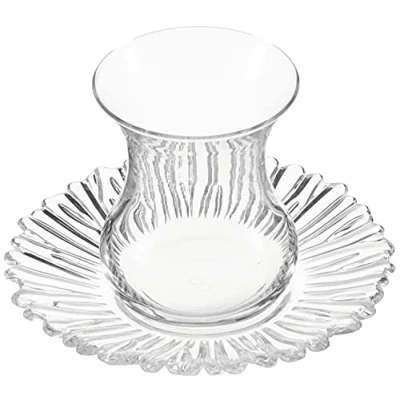 Imagen de Pasabahce 95961 Aurora Juego de té (155 ml, 12 piezas, 6 vasos y posavasos)