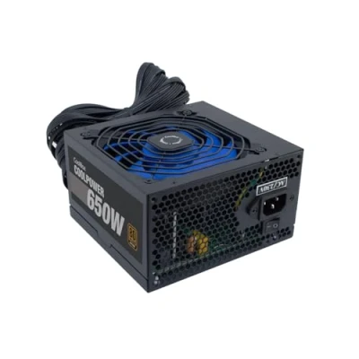 Imagen de CoolBox CoolPower 650W Fuente de Alimentación PC 80 Plus Bronze, 88% Eficiencia, ATX, Tecnología DC DC, Filtro emi, PFC Activo, Ventilador Silencioso 12cm. Color Negro