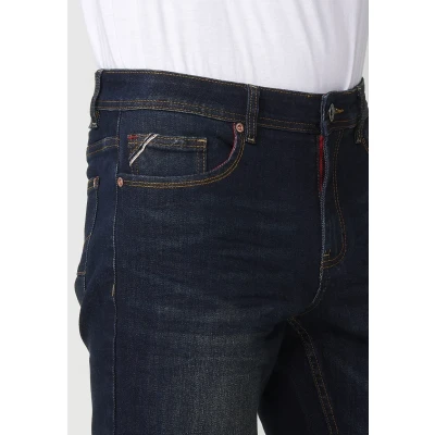 Imagen de Koroshi Regular Bermuda WITH FIVE Pockets Shorts vaqueros, Hombre, Talla: 28, Azul osc dark blue