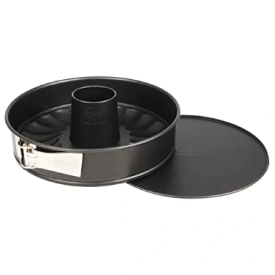 Imagen de DR. OETKER TRADITION Molde Desmontable 26 cm de Doble Fondo para Repostería, Rosco Desmontable, Bizcocho Acero con Revestimiento Antiadherente, Color Negro, Tarta, 1 Unidad