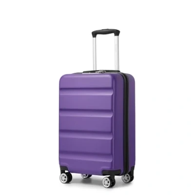 Imagen de Kono Maletas de Viaje Cabina 20 Pulgadas, Rígidas Ligeras, Cerradura TSA, Ruedas Dobles Giratorias, Equipaje Mano Pequeño para Viajes y Negocios, Morado