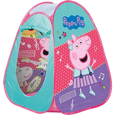 Imagen de COLORBABY 48434 John Toys Peppa Pig Tienda de campaña Infantil, Licencia Oficial, Sistema Pop up, Fácil Montaje, 75x75x90 cm, Rejilla ventilación, Puerta Enrollable, Tiendas Infantiles para niños