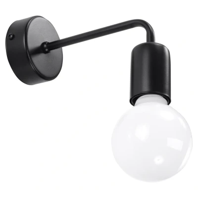 Imagen de SOLLUX lighting E27, 1 x 60 W, 15 50 Hz, 220 230 V, IP20, clase de protección la bombilla no incluye dimensiones: 8/14/8 cm. Material: acero Color: negro