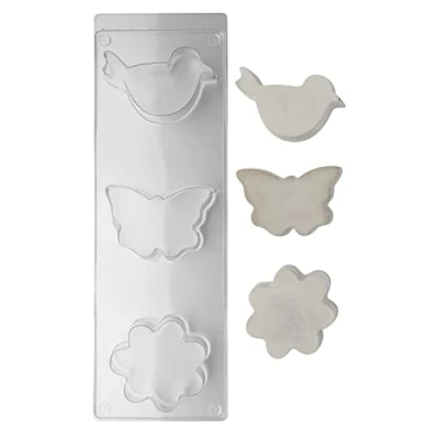 Imagen de Rayher 36072000 Molde para fundir (6 8 cm), diseño de pájaro, Mariposa y Flor