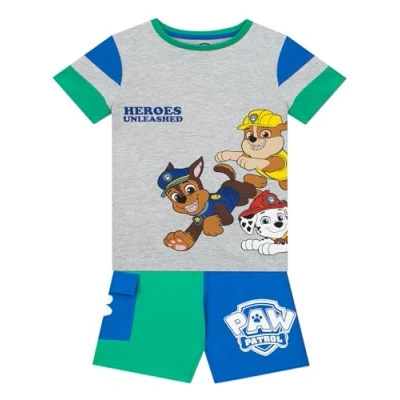 Imagen de Paw Patrol Atuendo Conjunto De Camiseta Y Shorts para Niño Verano Gris 4 5 años