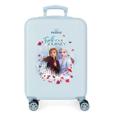 Imagen de Disney Frozen Trust your journey Maleta de cabina Azul 37x55x20 cms Rígida ABS Cierre combinación 32L 2,5Kgs 4 ruedas dobles Equipaje Mano
