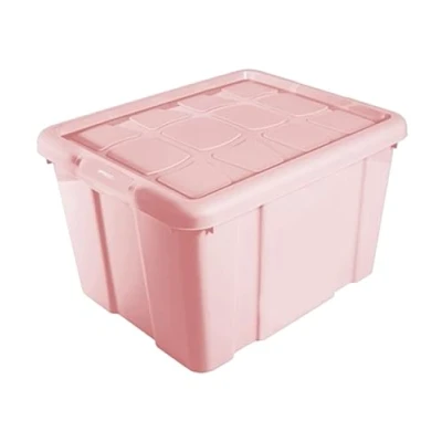 Imagen de AC Caja de Almacenamiento Fabricado en plástico Contenedor para almacenar Juguetes, Libros, Ropa, Mantas N.º 2 (Rosa) 25,6 x 42,2 35 cm 25 Litros