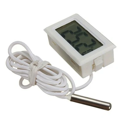 Imagen de ARCELI Digital LCD Termómetro Control de Temperatura con sonda Externa para Refrigerador Acuario Blanco
