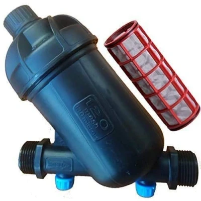 Imagen de Suinga FILTRO de MALLA 1&quot; para tubería 32mm. Incluye tapón vaciado. Utilizado en instalaciones RIEGO y POR GOTEO. Rosca capacidad filtrado 120 Mesh.
