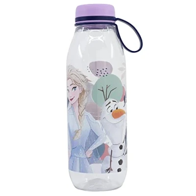Imagen de Botella de agua infantil Ecozen 650 ml con tapón colgador Frozen