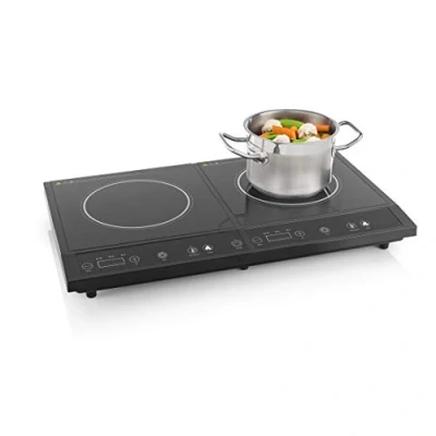 Imagen de Tristar IK 6179 Placa de inducción doble con 8 niveles potencia, 1400 W, Vidrio, Negro
