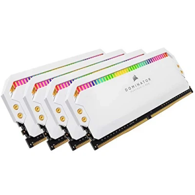 Imagen de Corsair Dominator Platinum RGB 32 GB DDR4 3200 MHz C16, LED Memoria de Sobremesa Rendimiento Alta, Respuesta Ajustados, 12 Direccionables CAPELLIX Leds RGB, 4 x 8 GB, Blanco