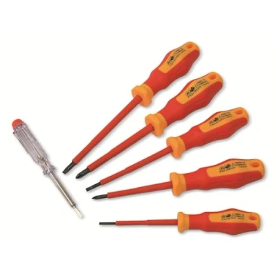 Imagen de Brüder Mannesmann Tools 6 Piece Screwdriver Set Certified According to EN 60900 2012 Retail Packaging M11226
