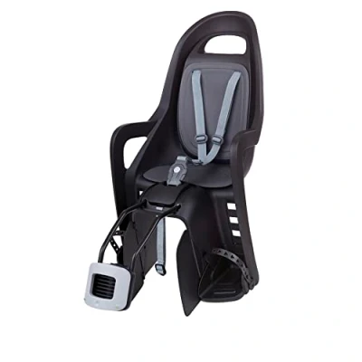 Imagen de POLISPORT 8406000006 Silla Trasera ecologica Groovy FF para Bicicleta con Ruedas de 26&#039;&#039; a 28&#039;&#039; Apta niños un Peso 9 22Kg Anclaje en el Cuadro Color Negro/Gris Oscuro