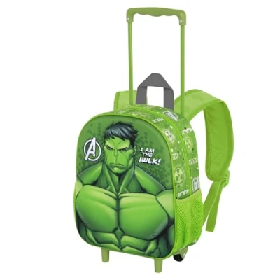 Imagen de Karactermania Marvel Hulk RAGE Small 3D WITH Wheels Trolley para niños, Talla: One Size, green