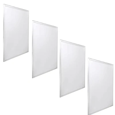 Imagen de Jandei Pack x4 Panel LED Retroiluminado, dimensiones 60x60cm, Potencia 48W, Color Blanco Frío 6000K, 3900 lúmenes, Marco Blanco, Para empotrar en Falso Techo tipo Armstrong, Driver incluido