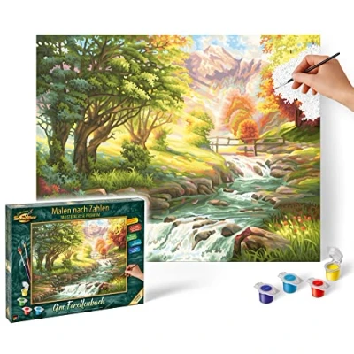 Imagen de Noris Spiele Schipper 9130 412 números de Color La Trucha Arroyo 40x50 cm [Importado Alemania]