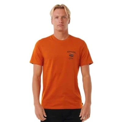 Imagen de RIP CURL Search Trip Camiseta para hombre, color naranja y ámbar, Ámbar naranja, L