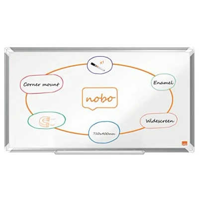 Imagen de Nobo Pizarra Magnética de Acero Vitrificado Formato Panorámico Premium Plus 710X400Mm