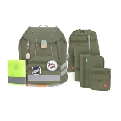 Imagen de LÄSSIG Juego de mochilas escolares 7 piezas para niños/ School Set Flexy Unique, Olive