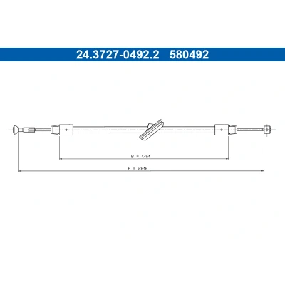 Imagen de Cable de accionamiento, freno estacionamiento ATE 24.3727 0492.2