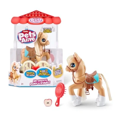 Imagen de Pets Alive My Magical Pony and Stable Battery Powered Interactive Robotic Toy Playset by ZURU