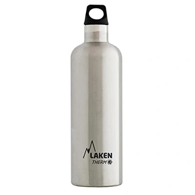 Imagen de Botella Térmica de Acero Inoxidable Doble Pared Aislada al Vacío Laken (0,75L Plateado) Para Niños y Adultos/Para Gimnasio Deportes Resistente Duradera