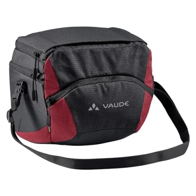 Imagen de VAUDE Ontour Box L (Klickfix Ready) Bolsillos para Manillar, Unisex Adulto, Black/Carmine, Talla única