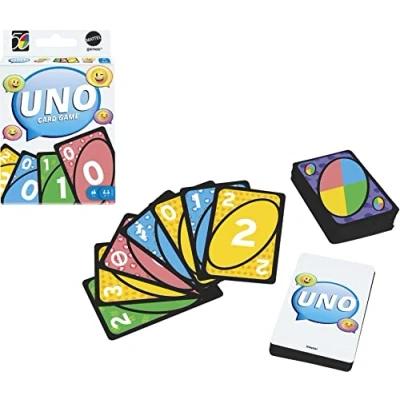 Imagen de Mattel Games UNO Serie Icónica: años 2010, Juego de Cartas para niños +7 (Mattel GXV52)