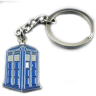 Imagen de DR Doctor Who Police Box Tardis Time Machine Enamel Keyring