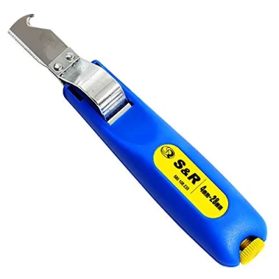 Imagen de S&amp;R Pelacables Profesional 4 28 mm Cuchillo herremienta para pelar cables electricos MADE IN GERMANY (4 mm)