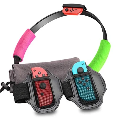 Imagen de Accesorios para Nintendo Switch Ring Fit Adventure, 2 correas de pierna Adventure y empuñaduras Con 1 bolsa almacenamiento