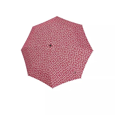 Imagen de reisenthel Umbrella Pocket Classic Paraguas de Bolsillo Compacto Fabricado con Botellas Pet recicladas, diseño Mango ergonómico, en Signature Rojo