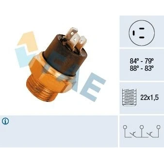 Imagen de Interruptor de temperatura, ventilador del radiador FAE 37810