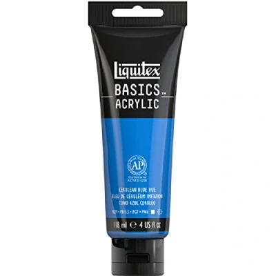 Imagen de Liquitex Basic Acrylic Tubo de Pintura Acrílica, 118 ML, Azul (Tono Cerúleo)