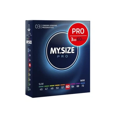 Imagen de Condones MY.SIZE PRO, talla 5, 60 mm, 3 piezas ajuste perfecto y adecuada para todos
